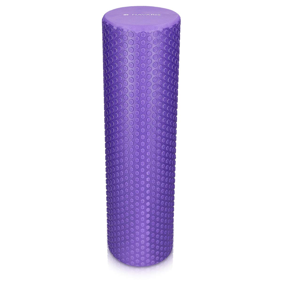 Navaris EVA Foam Roller for Exercise, Pilates, Yoga, Stretching, Muscle Massage - Κύλινδρος Γυμναστικής - 90cm - Purple - 45380.38
