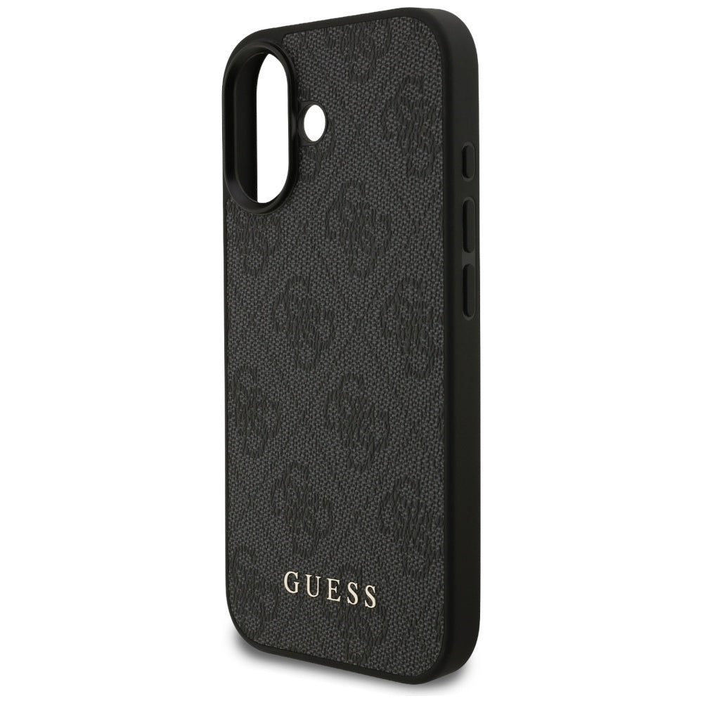 Guess iPhone 17 - 4G Classic - Σκληρή Θήκη με Πλαίσιο Σιλικόνης και Επένδυση Συνθετικού Δέρματος - Black - GUHCP17SG4GFGR