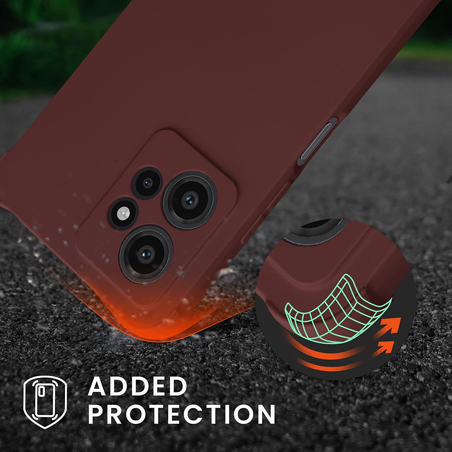 KW Xiaomi Redmi Note 12 4G Θήκη Σιλικόνης TPU με Λουράκι - Bordeaux Violet - 61173.187