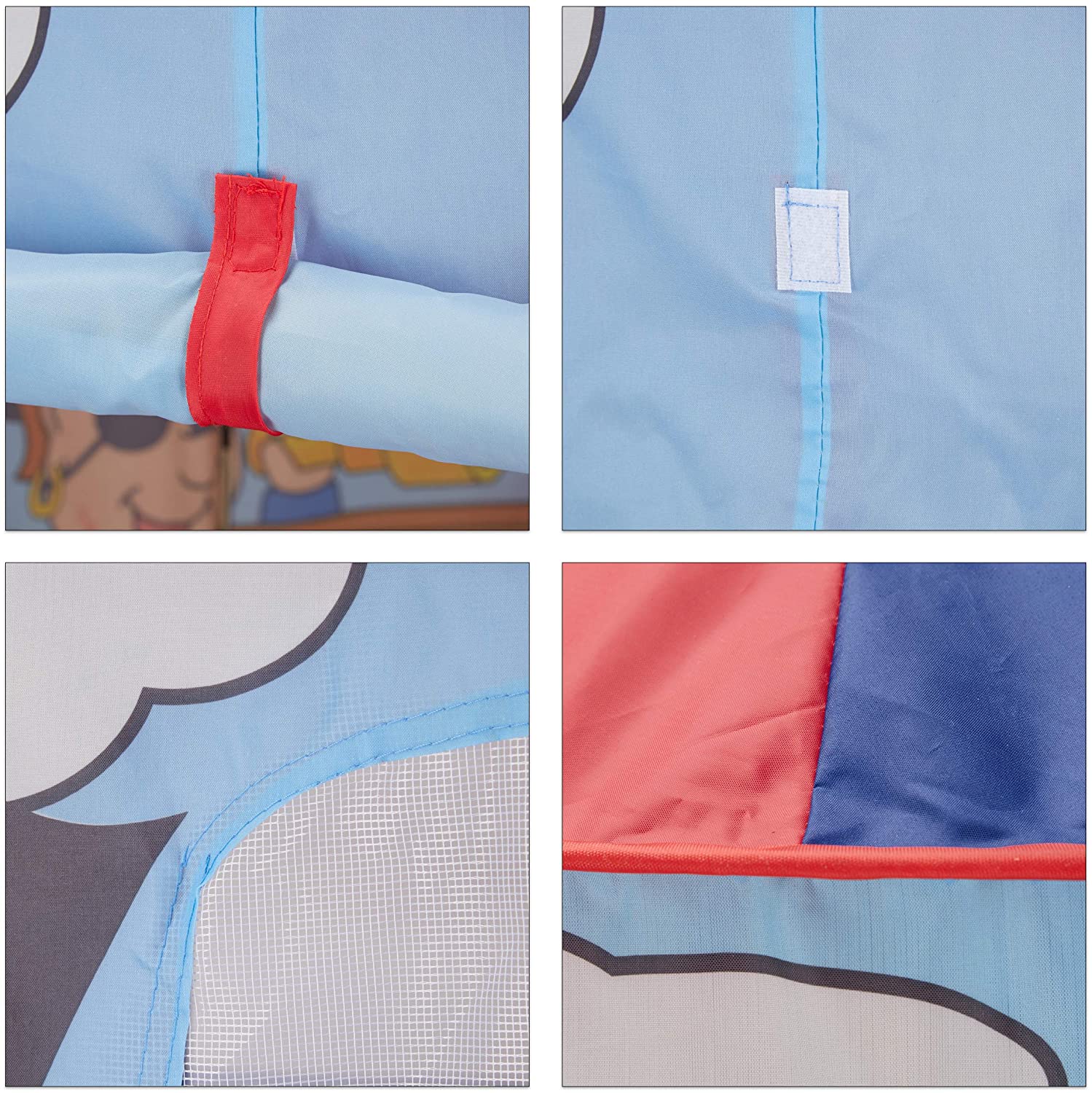 Relaxdays Παιδική Σκηνή - Πειρατική Σημαία - Red / Blue - 4052025224585