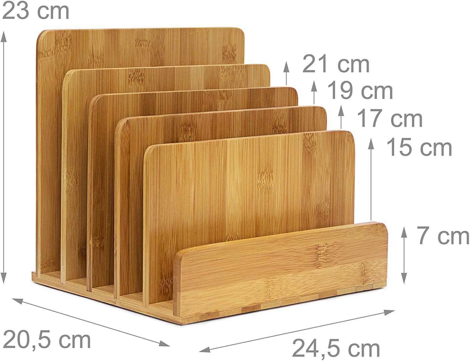 Relaxdays Θήκη Αποθήκευσης και Οργάνωσης Εγγράφων από Bamboo - Natural - 4052025191313