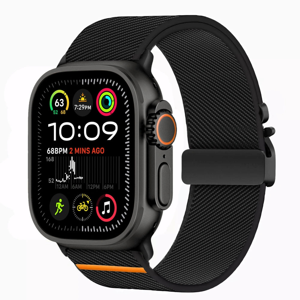 Tech-Protect Λουράκι Apple Watch 8/9/10/11 - SE (1/2/3) - Ultra (1/2/3) – 44/45/46/49mm Nylon Clasp - Black