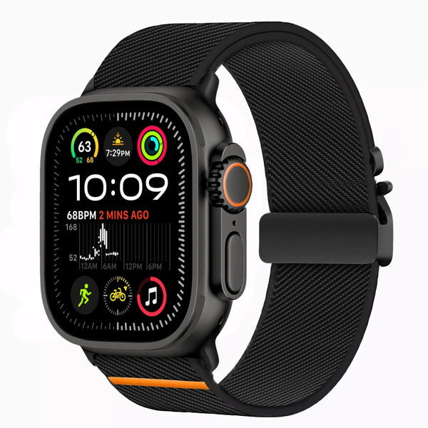 Tech-Protect Λουράκι Apple Watch 8/9/10/11 - SE (1/2/3) - Ultra (1/2/3) – 44/45/46/49mm Nylon Clasp - Black