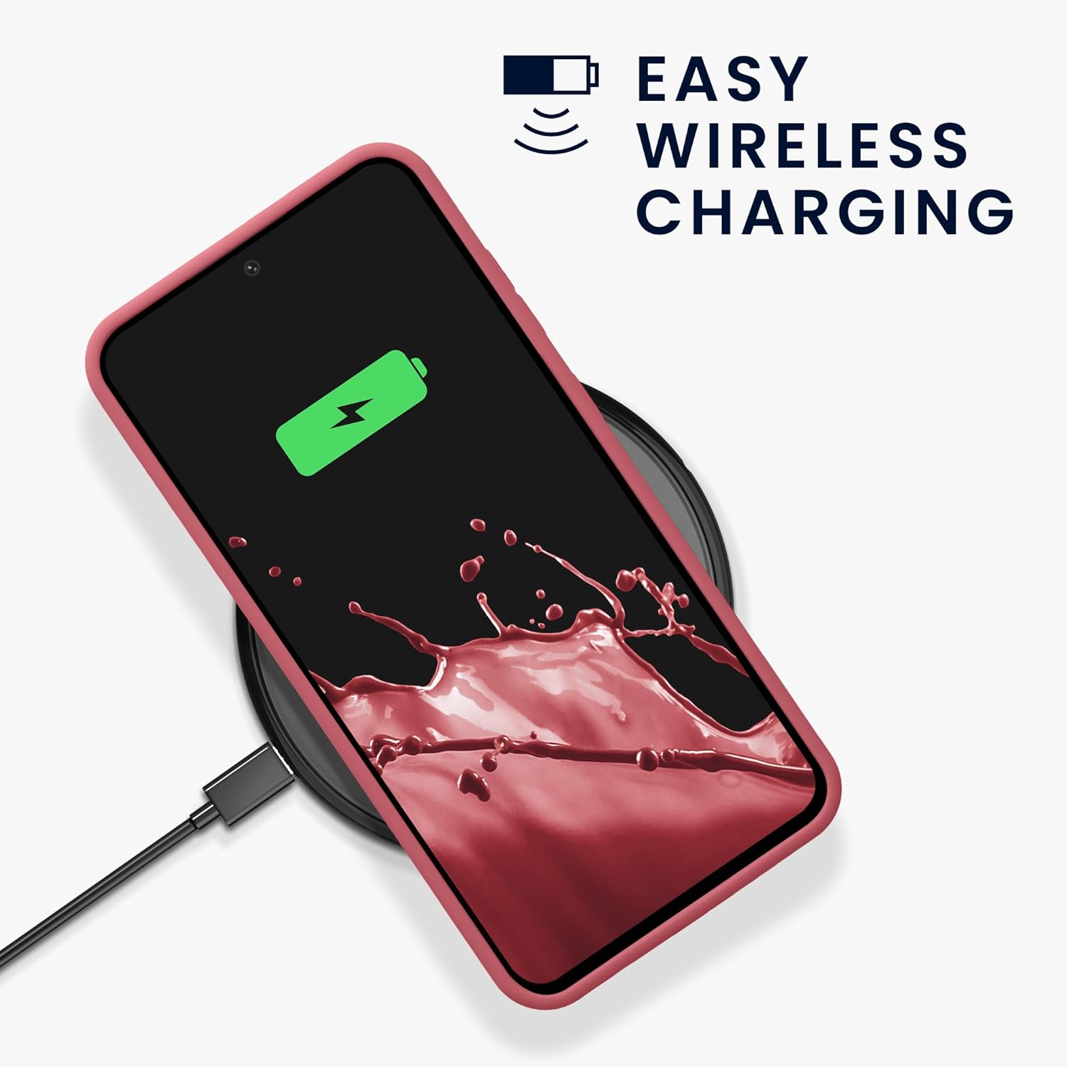 KW Samsung Galaxy S24 FE Θήκη Σιλικόνης Rubberized TPU - Dark Rose