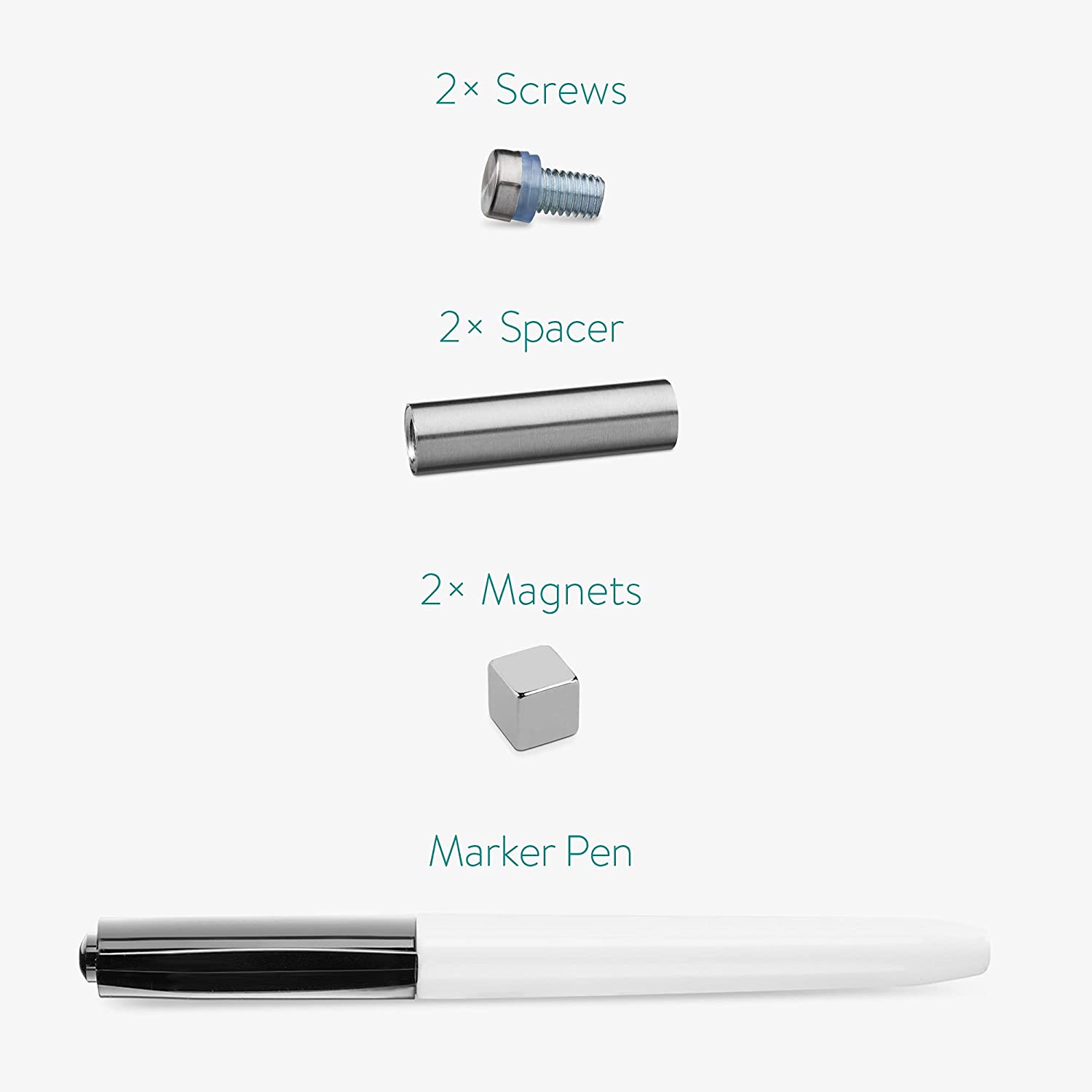 Navaris Εβδομαδιαίος Γυάλινος Μαγνητικός Πίνακας Χρονοδιαγράμματος - White - 54180.01.1