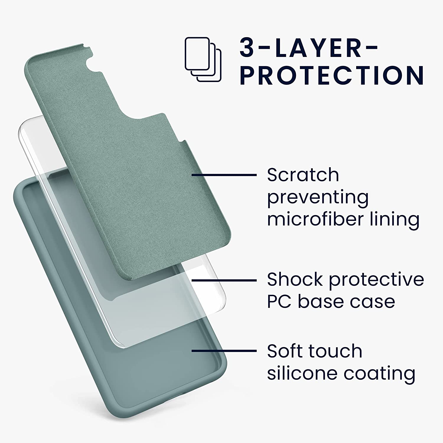 KW Samsung Galaxy S22 Θήκη Σιλικόνης Rubberized TPU - Arctic Blue - 56756.207