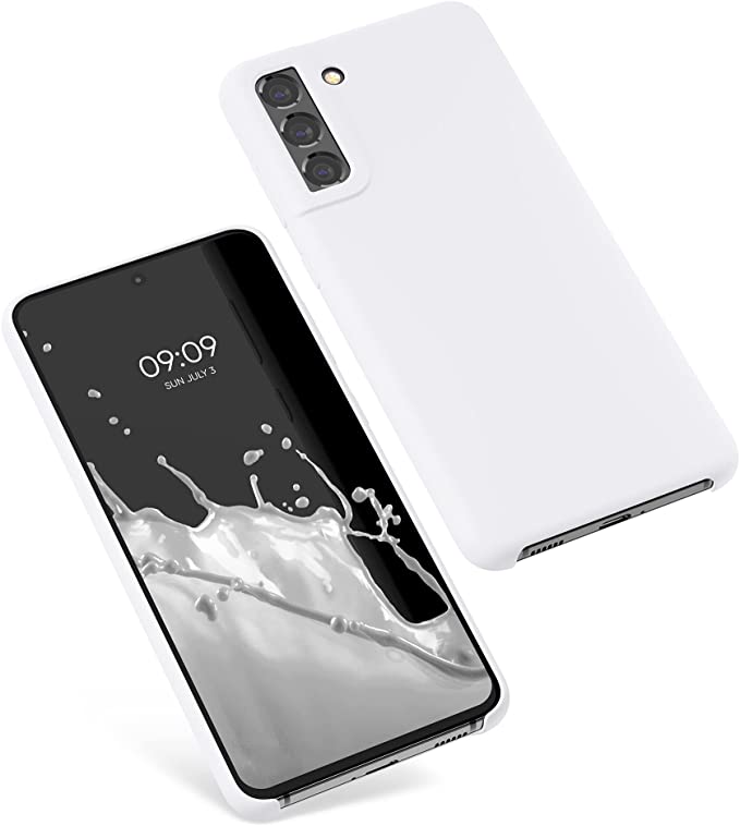 KW Samsung Galaxy S21 FE Θήκη Σιλικόνης Rubber TPU - White Matte - 55487.48