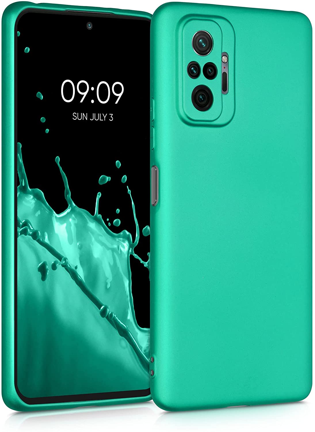 KW Xiaomi Redmi Note 10 Pro Θήκη Σιλικόνης TPU - Metallic Turquoise - 54552.128