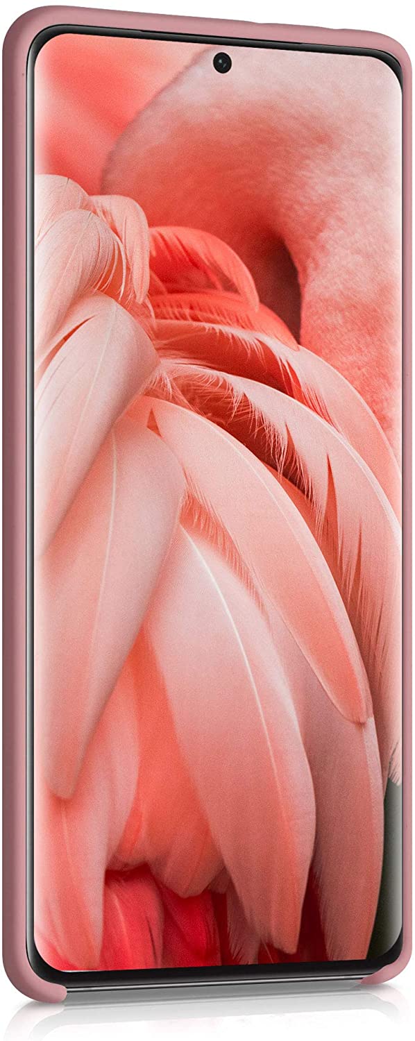 KW Samsung Galaxy S21 Ultra Θήκη Σιλικόνης Rubber TPU - Rose Tan - 54074.193