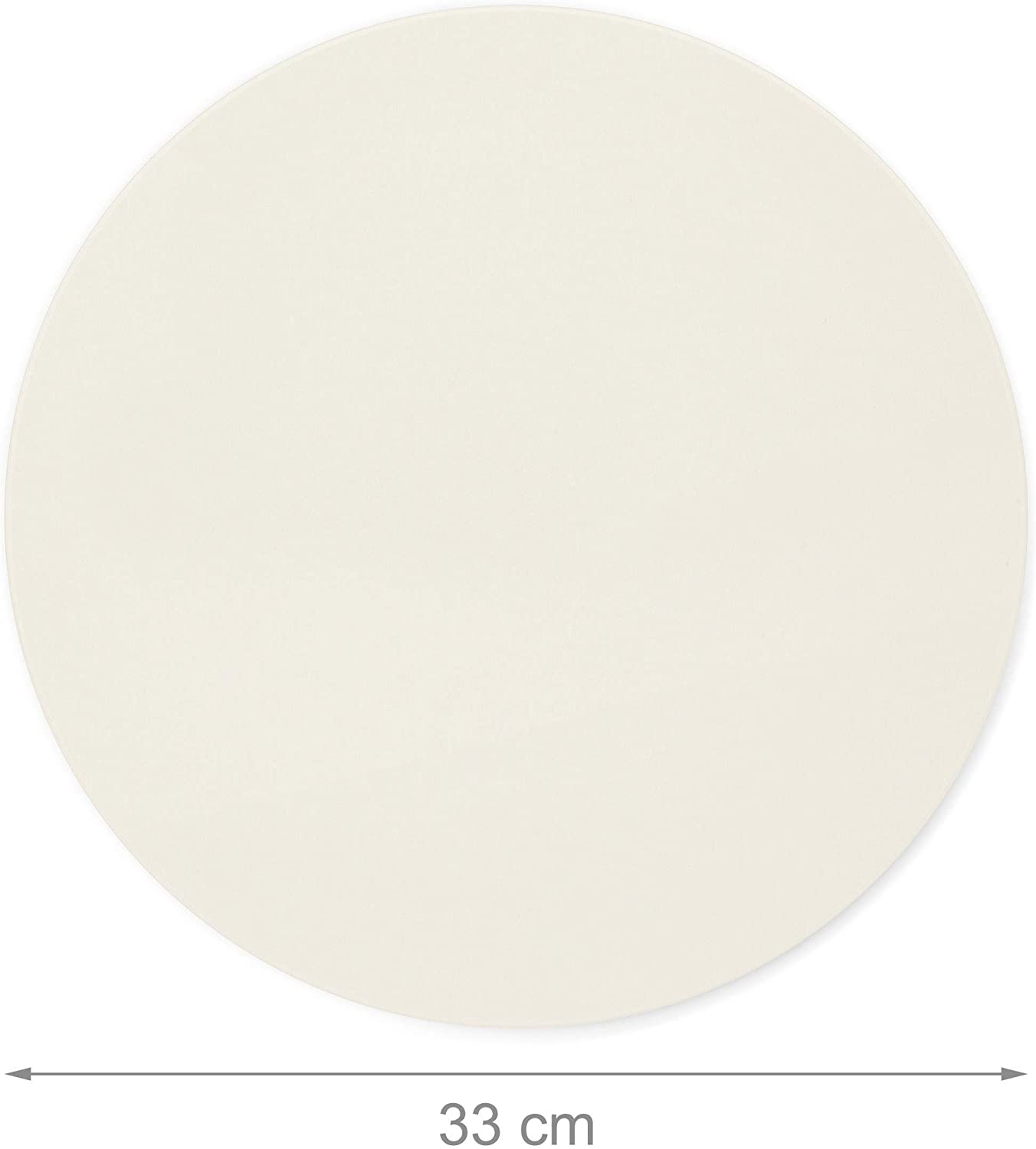 Relaxdays Στρόγγυλη Πέτρα για Ψήσιμο Πίτσας από Κορδιερίτη - Beige - 4052025193393