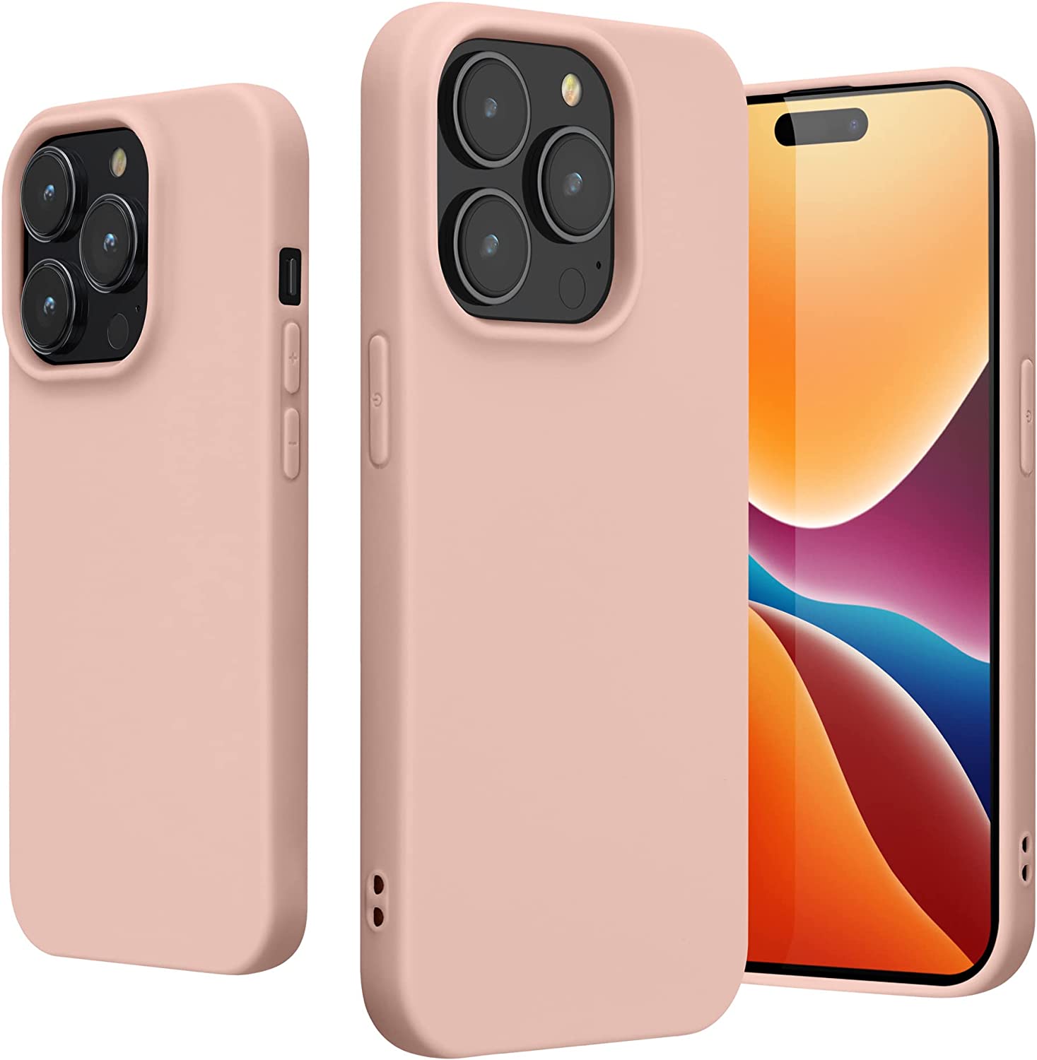 KW iPhone 14 Pro Λεπτή Θήκη Σιλικόνης TPU - Dusty Pink - 59077.10