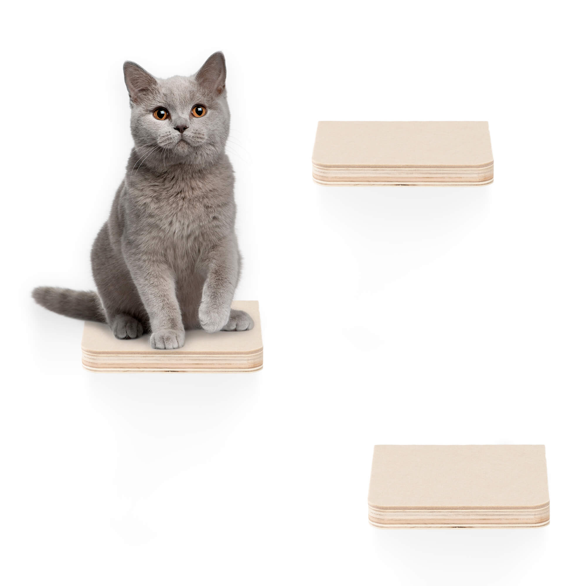 Navaris Επιτοίχια Σκαλοπάτια Αναρρίχησης για Γάτες - Beige - 59243.01