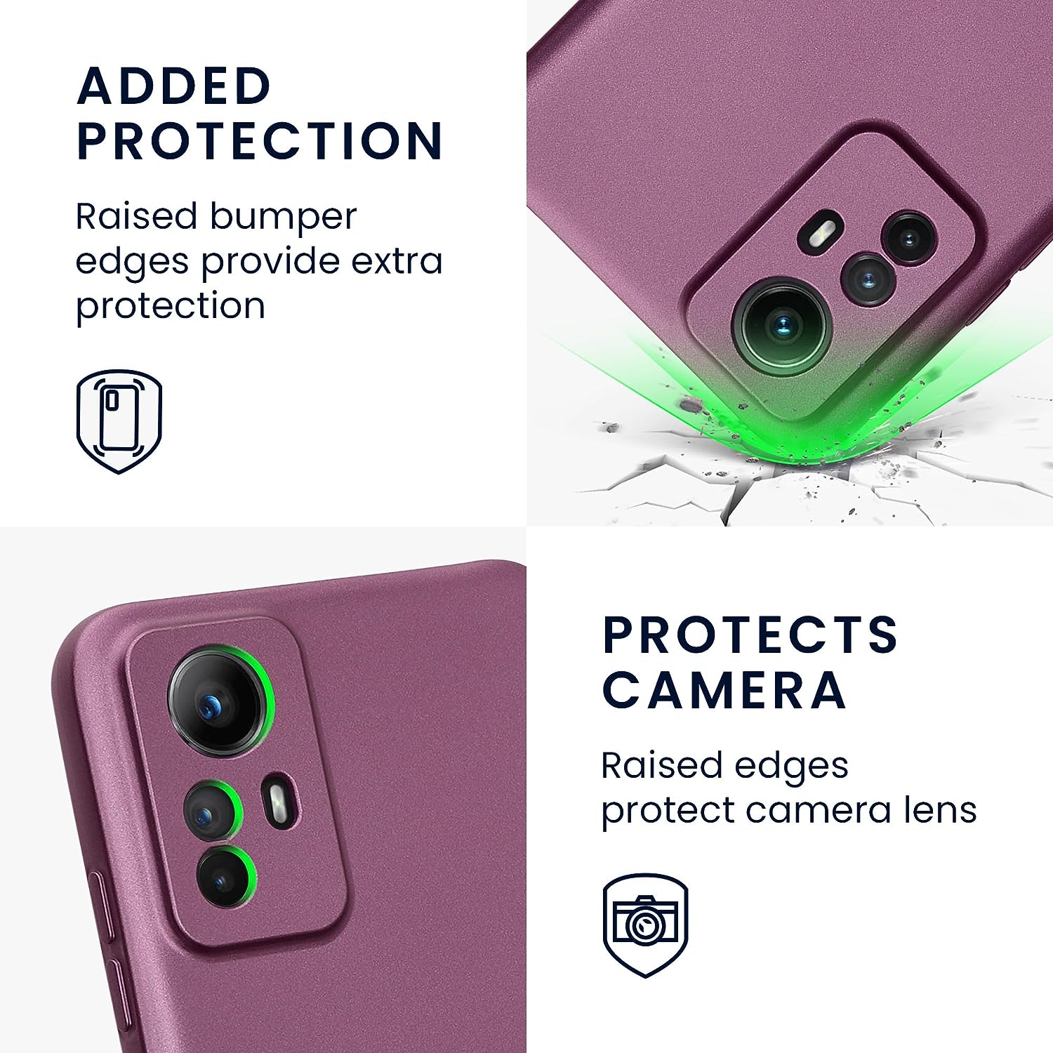 KW Xiaomi Redmi Note 12S Θήκη Σιλικόνης TPU - Metallic Lavender - 60710.230