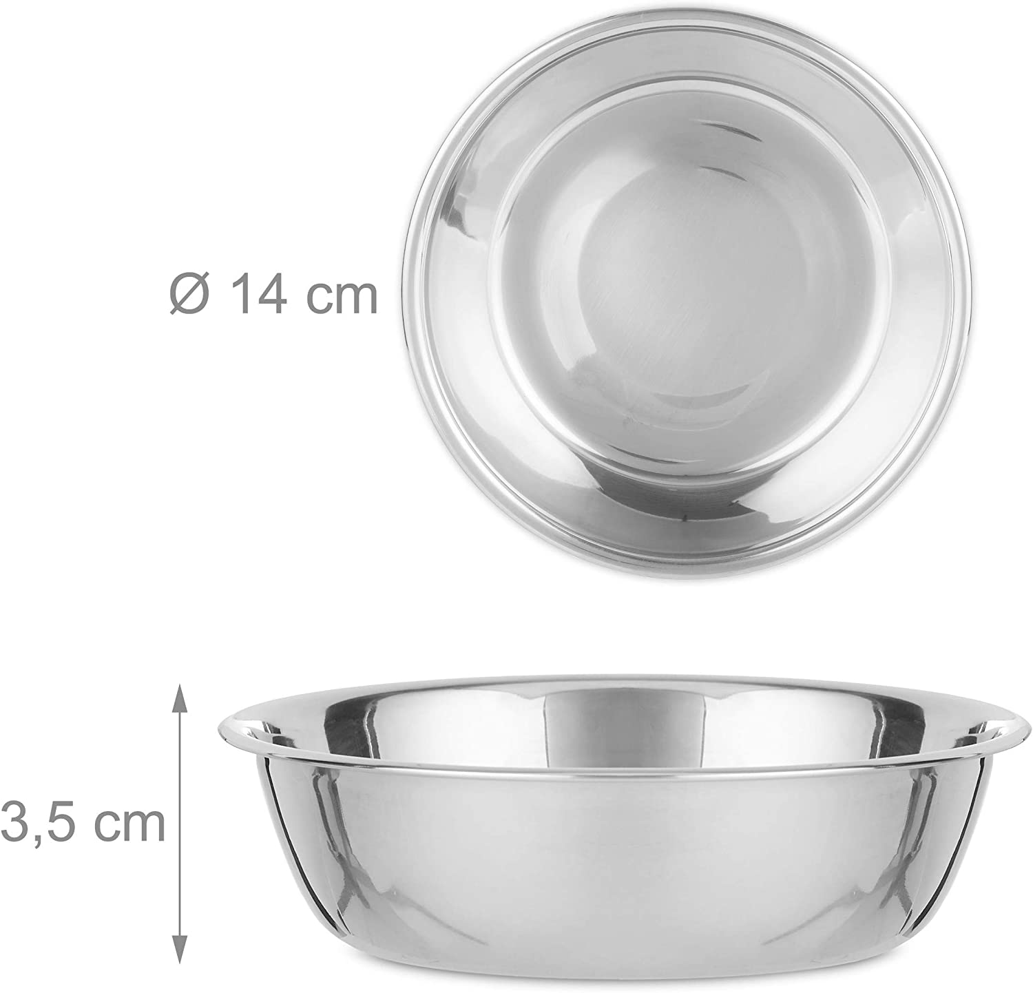 Relaxdays Ξύλινη Βάση από Μπαμπού με 2 Μπολ από Ανοξείδωτο Ατσάλι για Κατοικίδια - 300 ml - Natural - 4052025288600