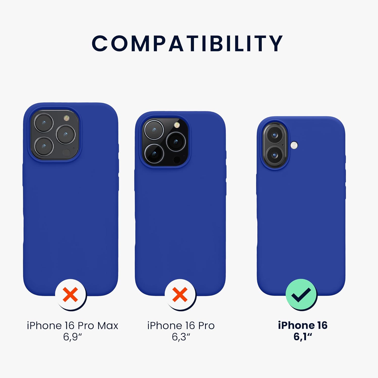 KW iPhone 16 Θήκη Σιλικόνης Rubberized TPU - Baltic Blue