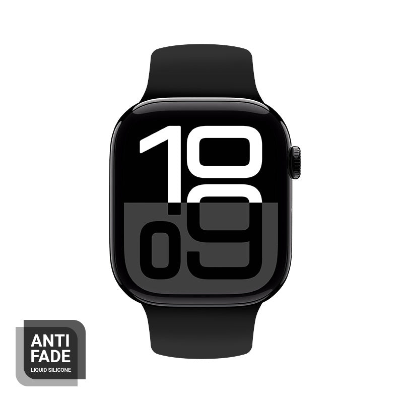 Crong Λουράκι Apple Watch 2/3/4/5/6/7/8/9/10/11 - SE (1/2/3) - 38/40/41/42mm Σιλικόνης - Liquid Strap - Black