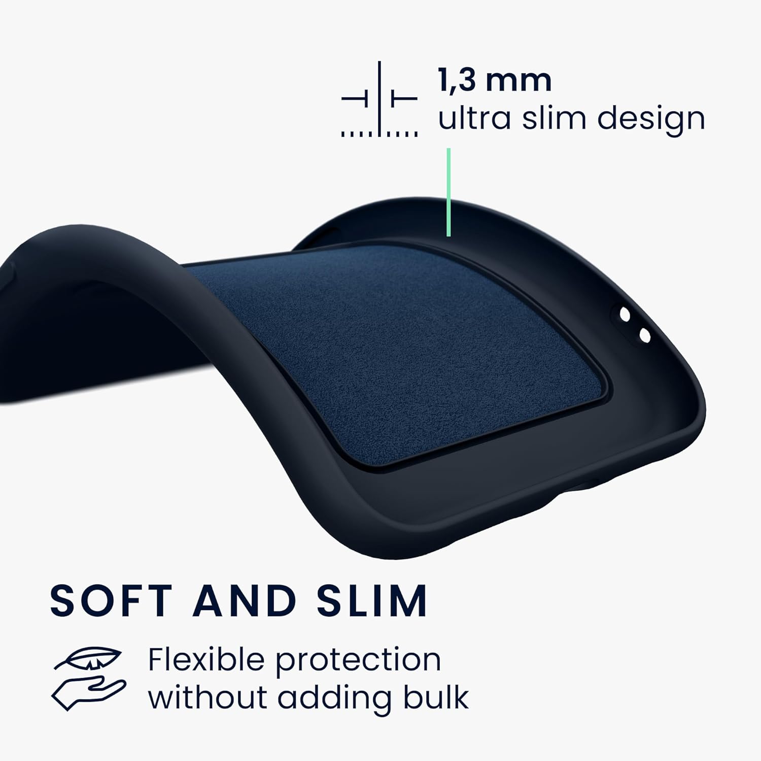 KW Samsung Galaxy A54 5G Θήκη Σιλικόνης TPU με Υποδοχή για Κάρτα - Dark Blue