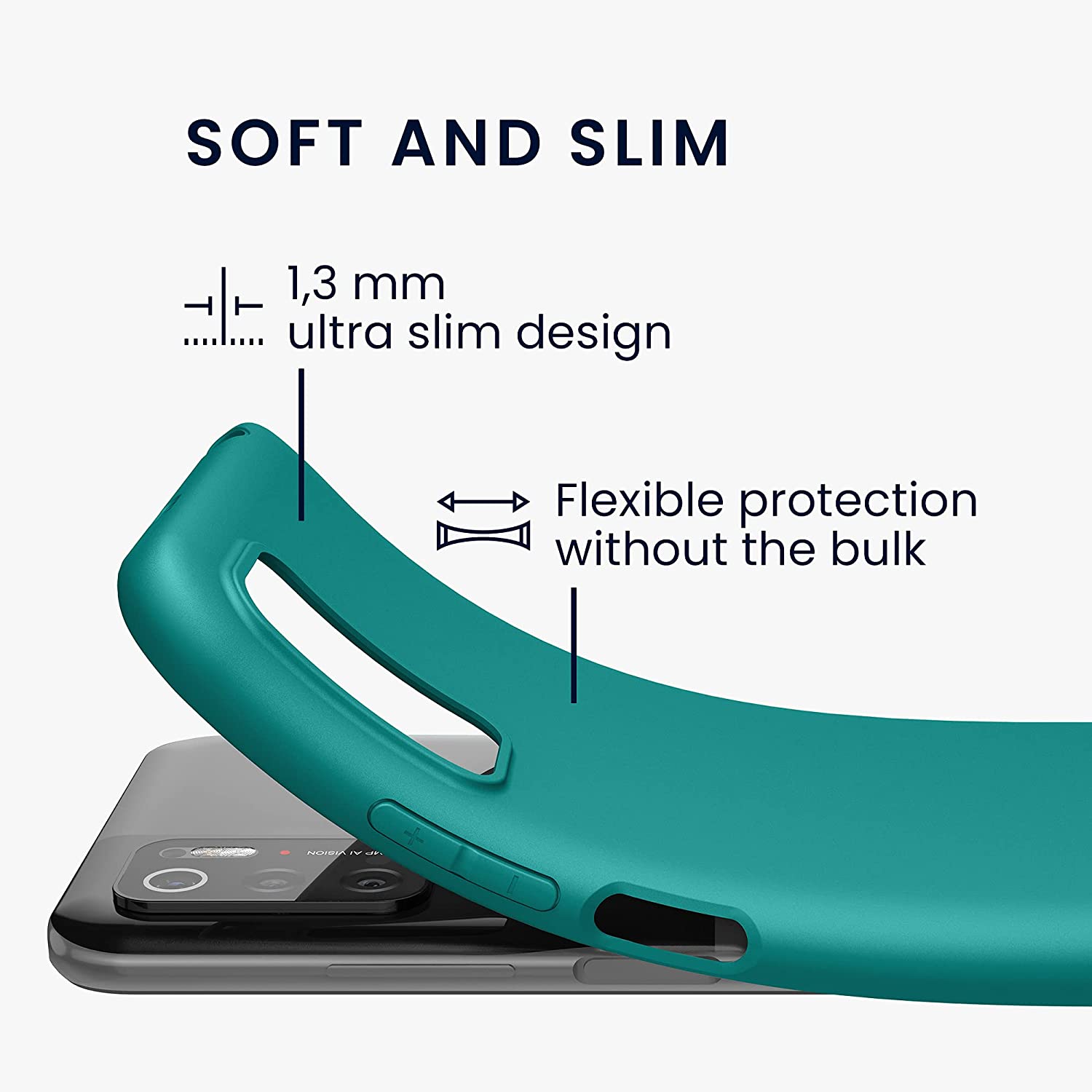 KW Xiaomi Poco M3 Pro 5G Θήκη Σιλικόνης TPU - Petrol Matte - 55363.57