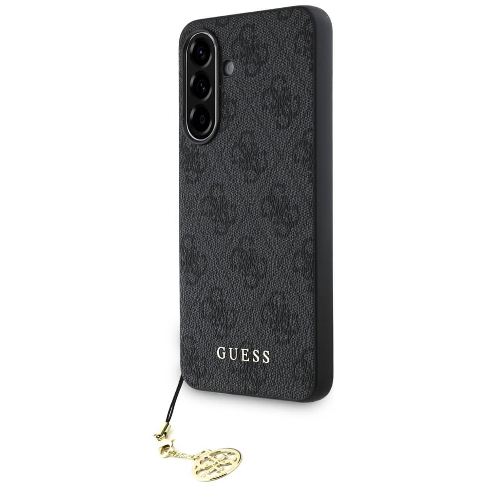 Guess Samsung Galaxy A56 5G - 4G Charms Collection - Θήκη με Επένδυση Συνθετικού Δέρματος - Black - GUHCSA56GF4GGR