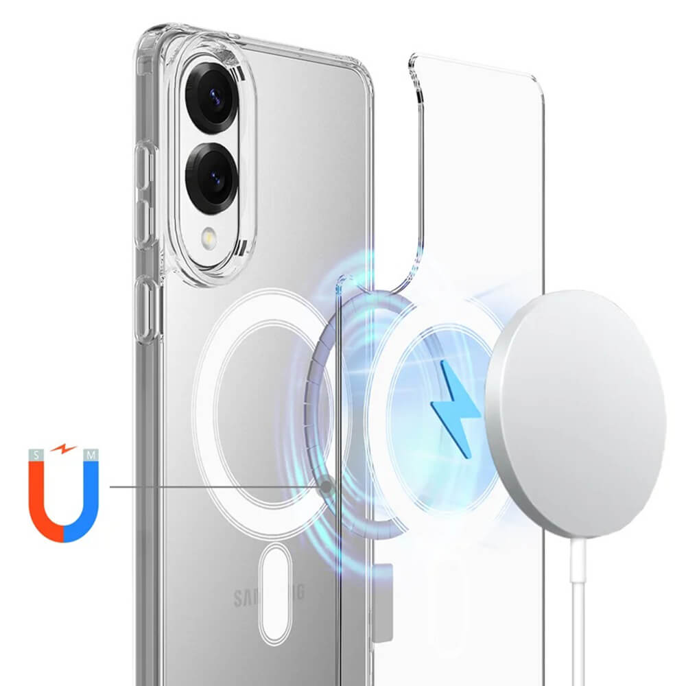 Techsuit Samsung Galaxy S25 Edge - MagSafe Pro - Σκληρή Θήκη με Πλαίσιο Σιλικόνης - Διάφανη