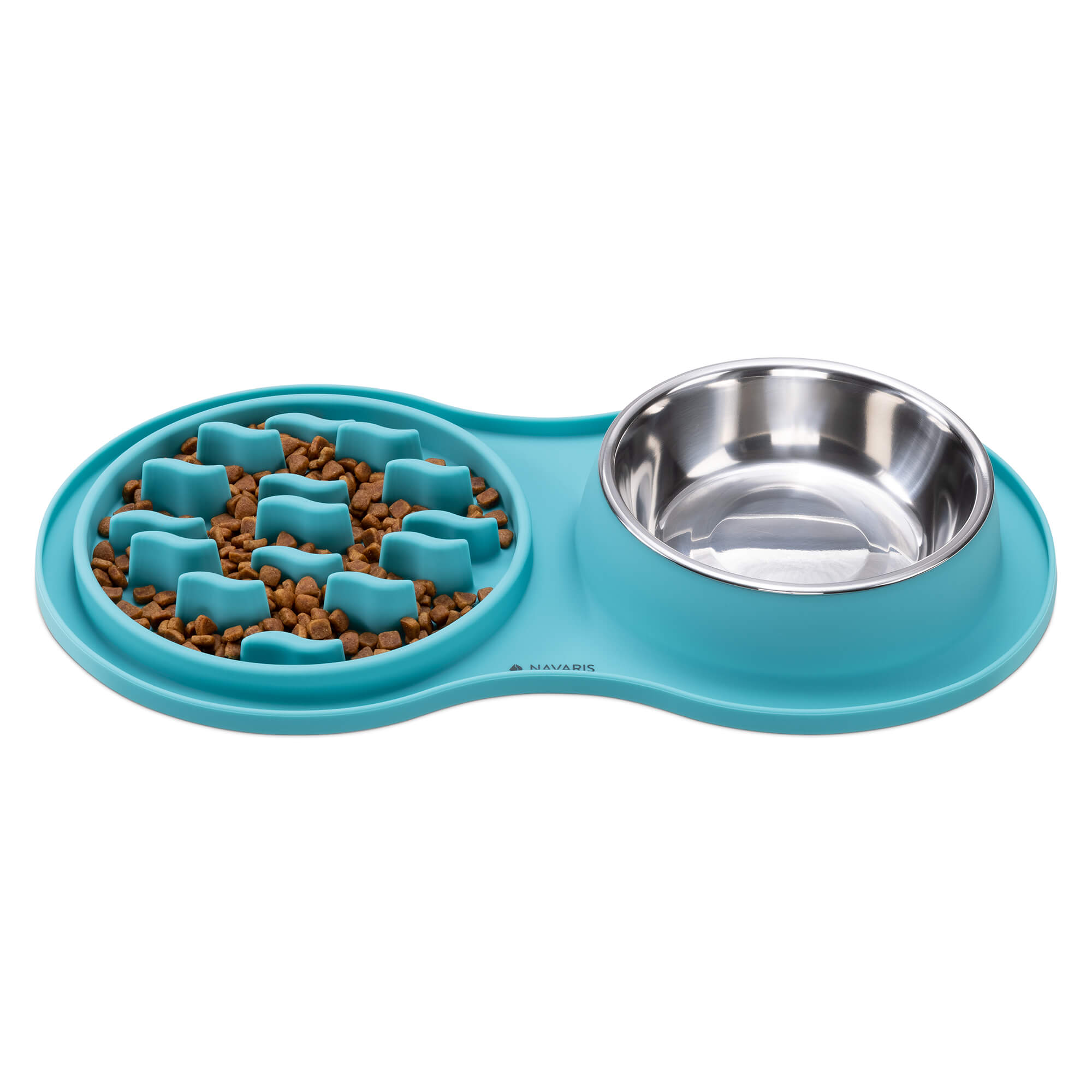 Navaris Slow-Feeder Μπολ Αργής Κατάποσης από Σιλικόνη - Turquoise - 55134.37