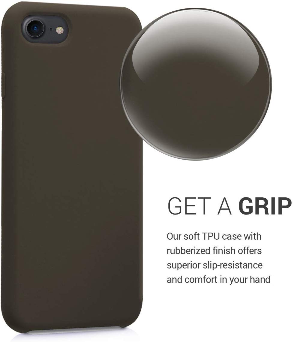 KW iPhone SE 2022 / SE 2020 / 7 / 8 Θήκη Σιλικόνης Rubber TPU - Coffee - 40225.46