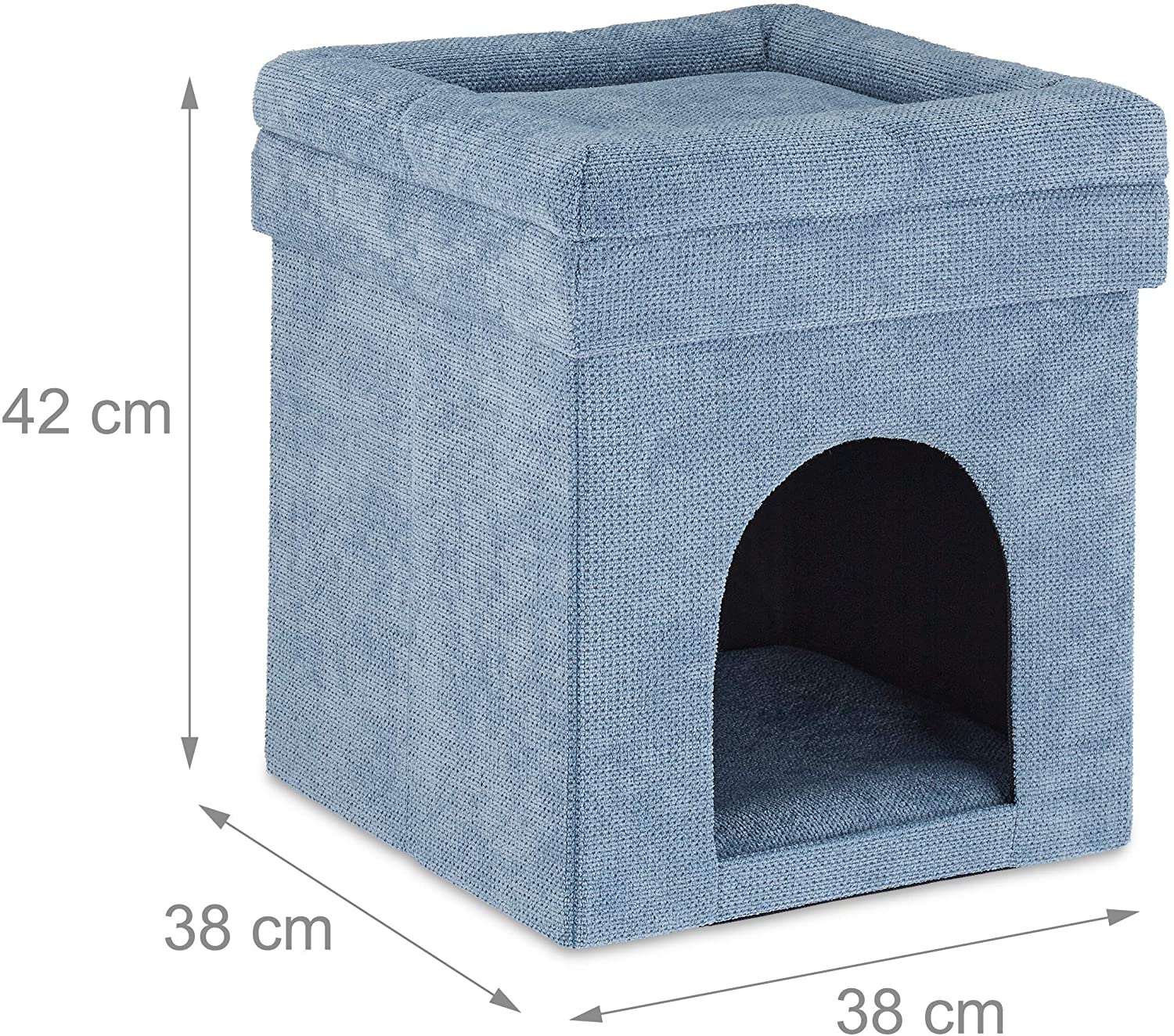 Relaxdays Σκαμπό / Σπηλιά για Γάτες - Grey - 4052025306687