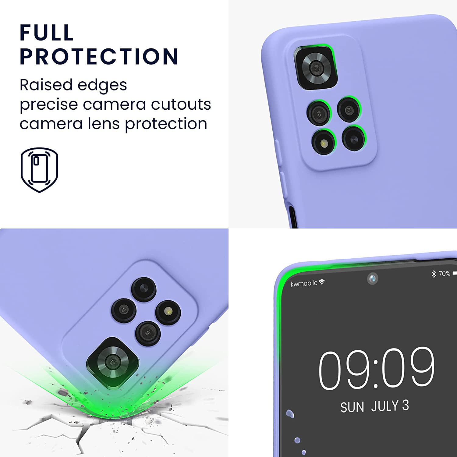 KW Xiaomi Redmi Note 11 Pro+ 5G Θήκη Σιλικόνης Rubberized TPU - Pastel Lavender - 58097.139