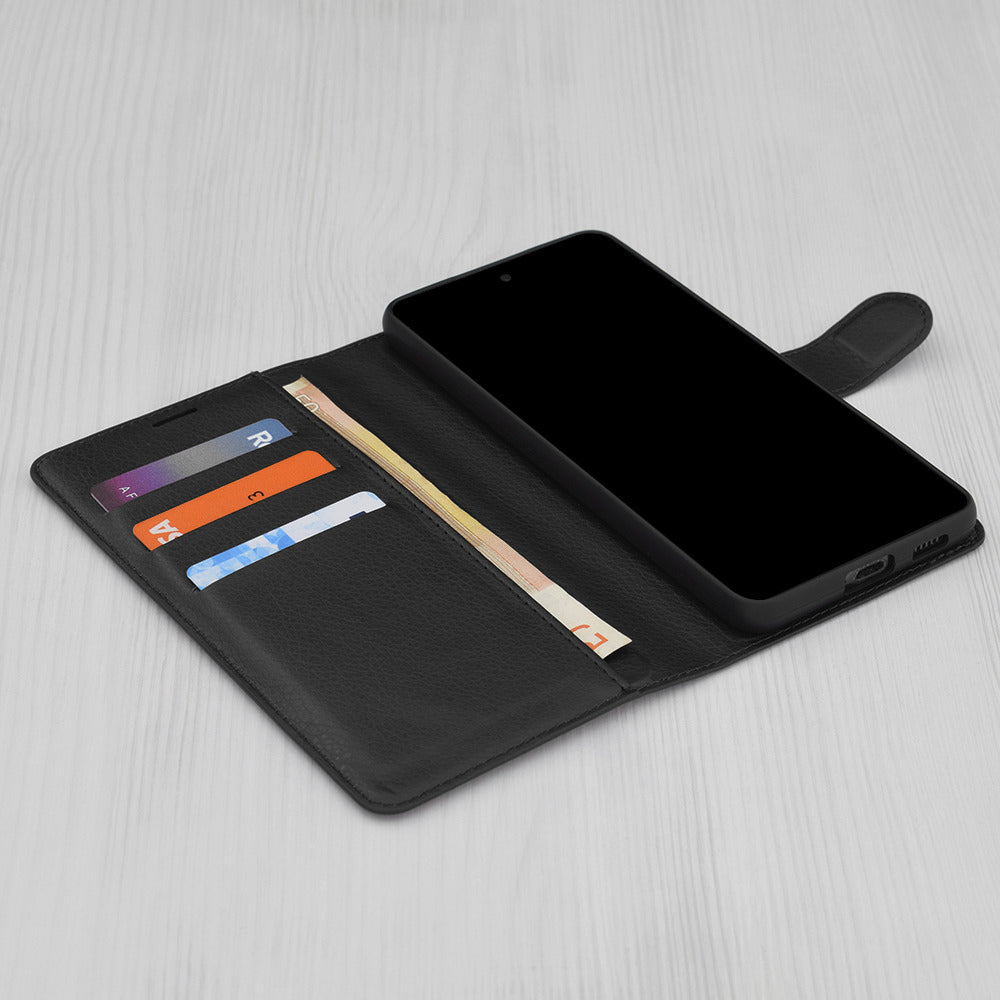 Techsuit Xiaomi Redmi Note 15 Pro 5G - Θήκη Πορτοφόλι από Δερματίνη με Stand - Leather Folio - Black