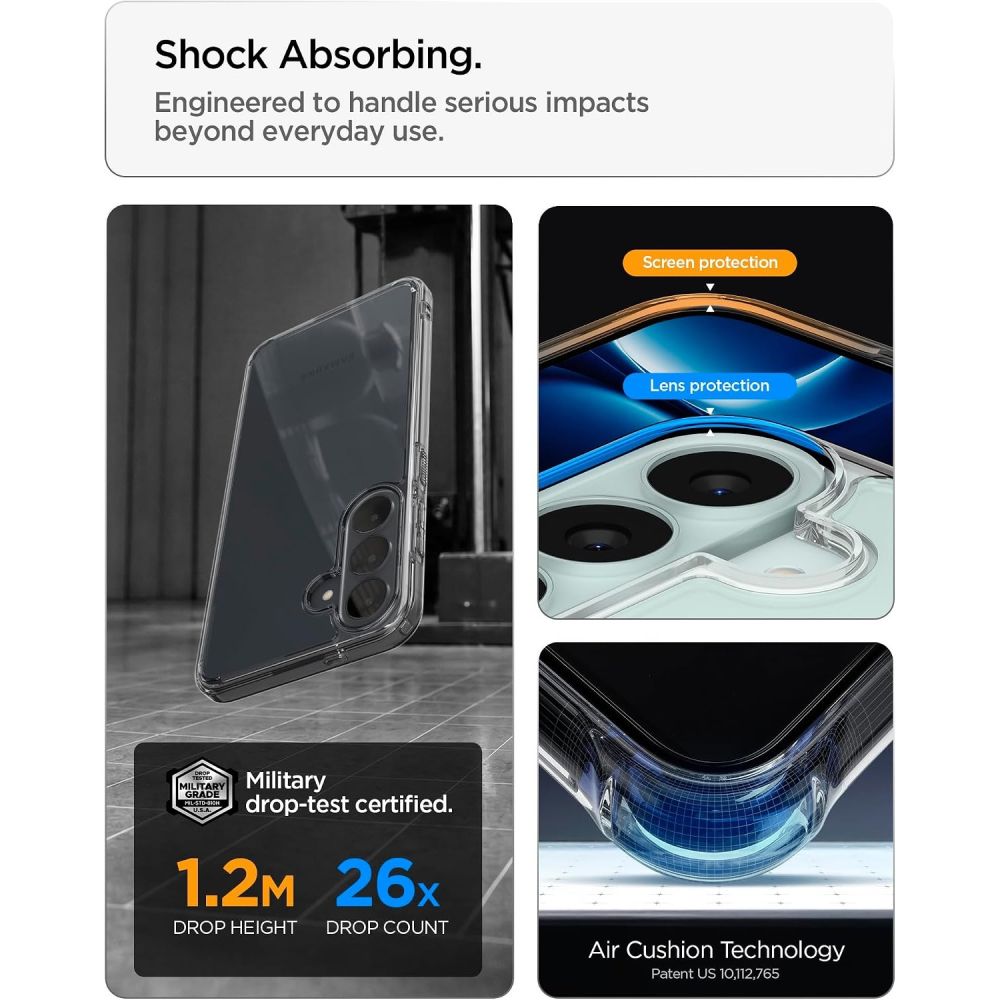 Spigen Samsung Galaxy S26 FE - Σκληρή Θήκη με Πλαίσιο Σιλικόνης - Ultra Hybrid - Crystal Clear