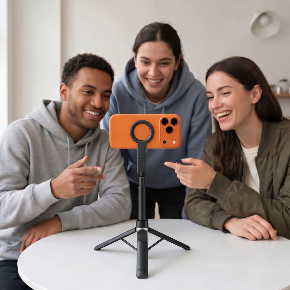 Tech-Protect Ασύρματο MagSafe Bluetooth Selfie Stick με Τρίποδο και Τηλεχειριστήριο - L11S - Black