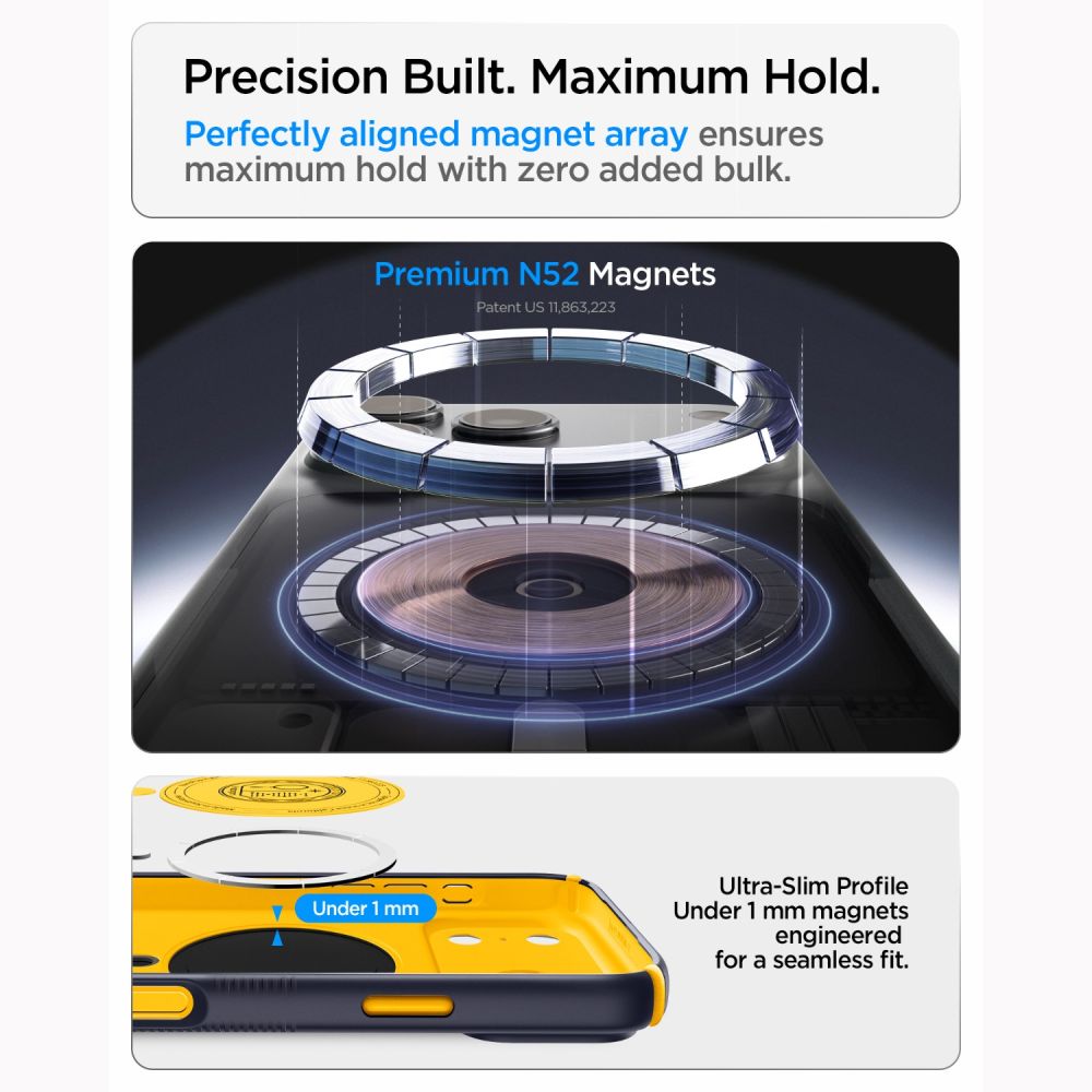 Spigen iPhone 18 Pro / iPhone 17 Pro - Σκληρή Θήκη με Πλαίσιο Σιλικόνης και MagSafe - Nano Pop Hybrid Mag - Blueberry Nany