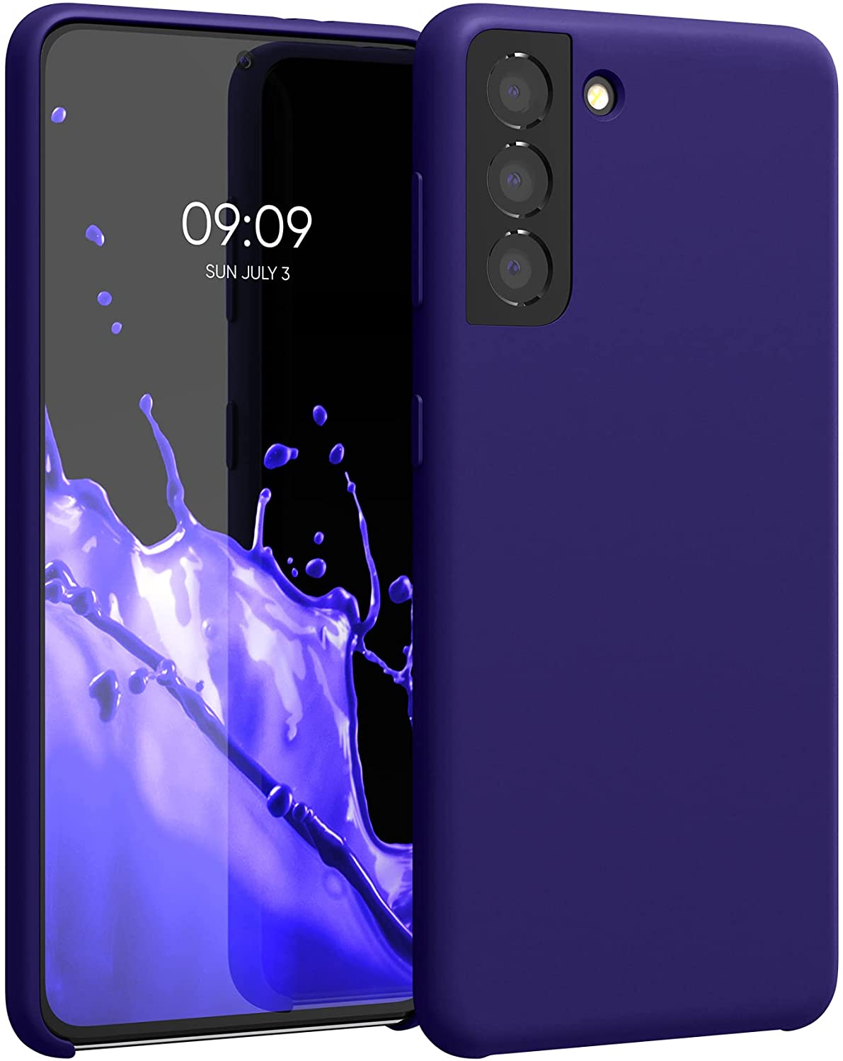 KW Samsung Galaxy S21 Θήκη Σιλικόνης Rubber TPU - Velvet Blue - 54056.226