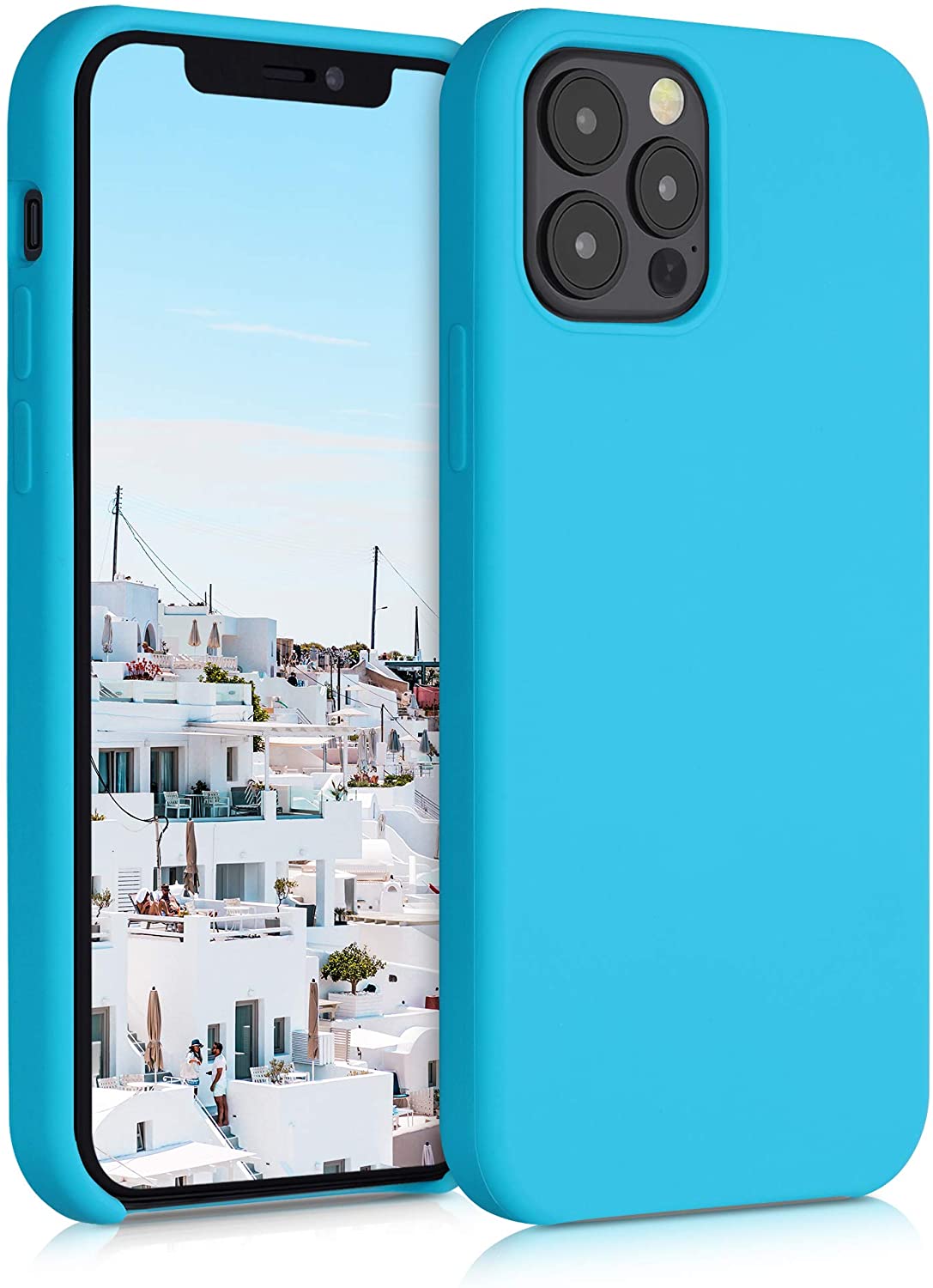 KW iPhone 12 / iPhone 12 Pro Θήκη Σιλικόνης Rubber TPU - Ice Blue - 52641.205