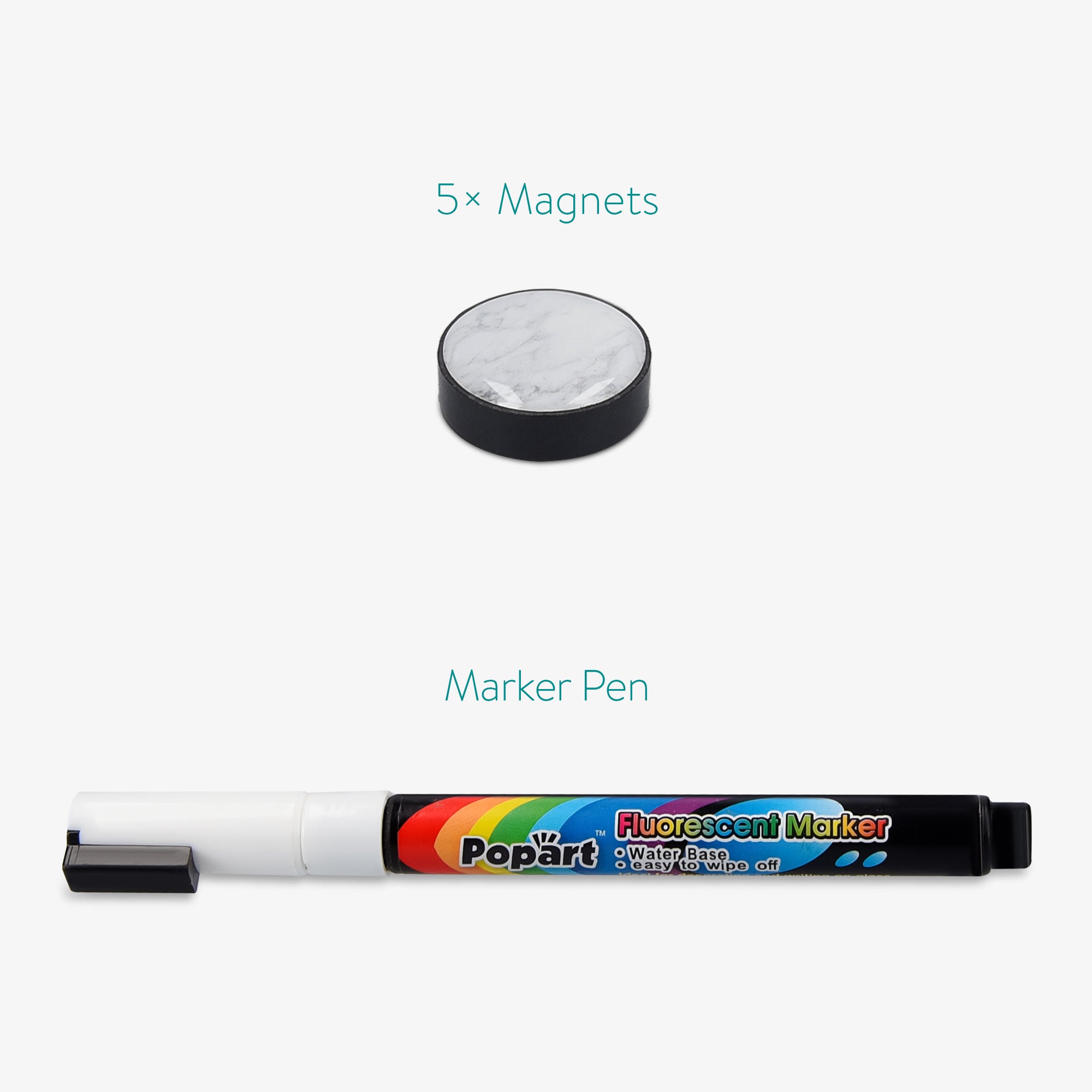 Navaris Μαγνητικός Πίνακας Ανακοινώσεων - 70 x 50 cm - Black Marble - 49996.06