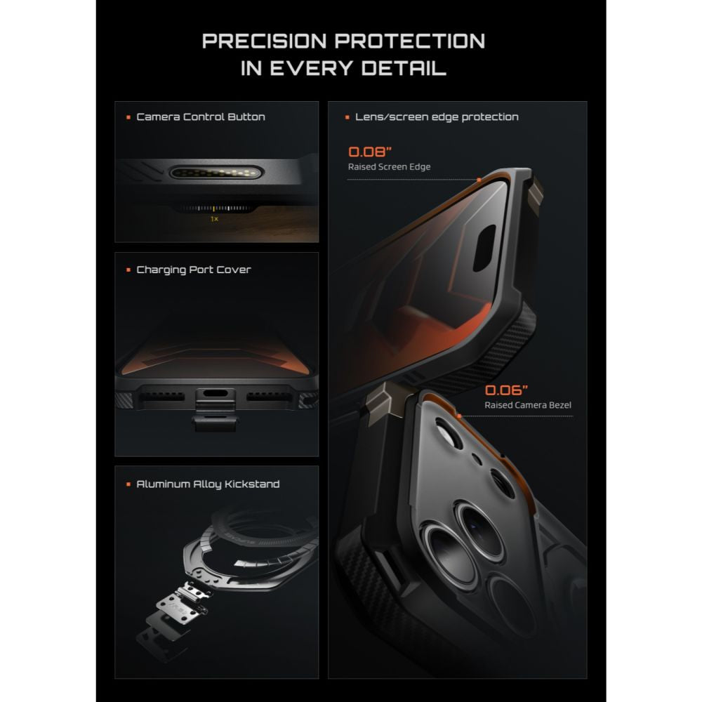 Supcase iPhone 18 Pro Max / iPhone 17 Pro Max - Σκληρή Θήκη με MagSafe και Stand - UB Grip Mag - Black