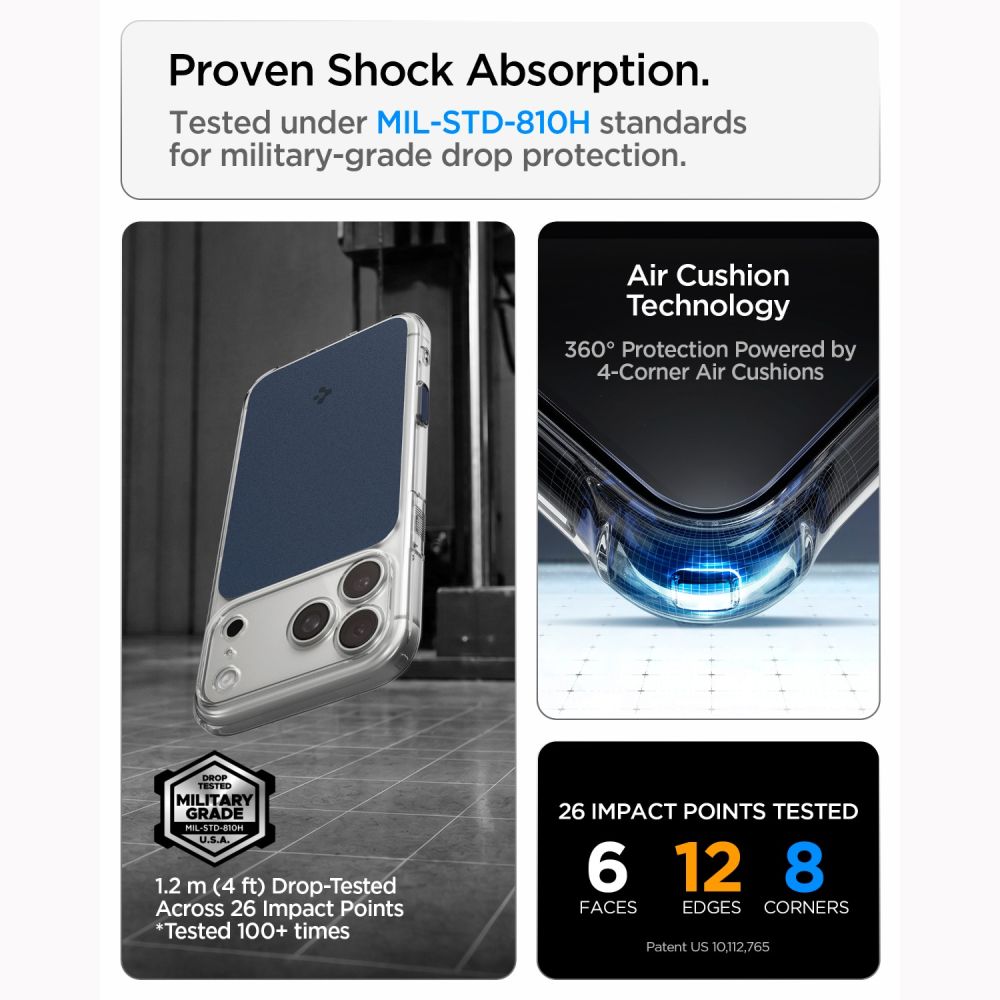 Spigen iPhone 18 Pro / iPhone 17 Pro - Σκληρή Θήκη με Πλαίσιο Σιλικόνης και MagSafe - Ultra Hybrid T Mag - Matte Blue