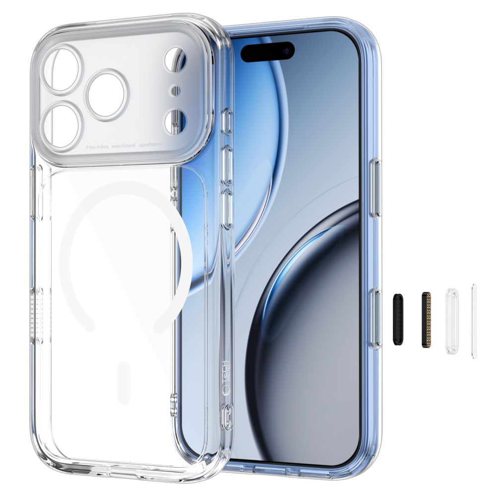 Tech-Protect iPhone 17 Pro Max / iPhone 18 Pro Max - Σκληρή Θήκη με Πλαίσιο Σιλικόνης - MagPeak MagSafe CC - Clear