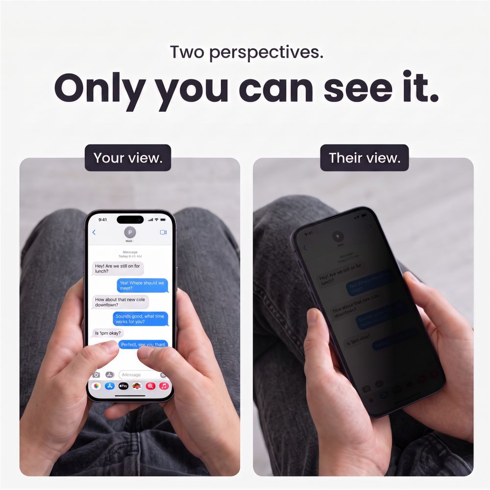 Tech-Protect iPhone 18 Pro - Σετ με 2 Full Screen Privacy Αντιχαρακτικά Γυαλιά Οθόνης με Οδηγό Τοποθέτησης - Quick Set Spy Plus - Privacy