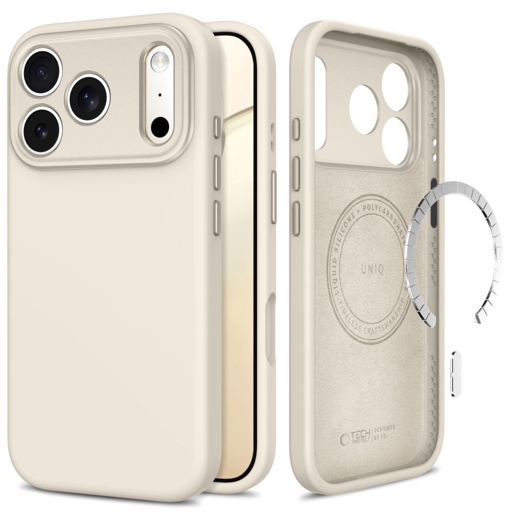 Tech-Protect iPhone 18 Pro / iPhone 17 Pro - Σκληρή Θήκη με Πλαίσιο Σιλικόνης και MagSafe - Uniq MagSafe CC - Titanium