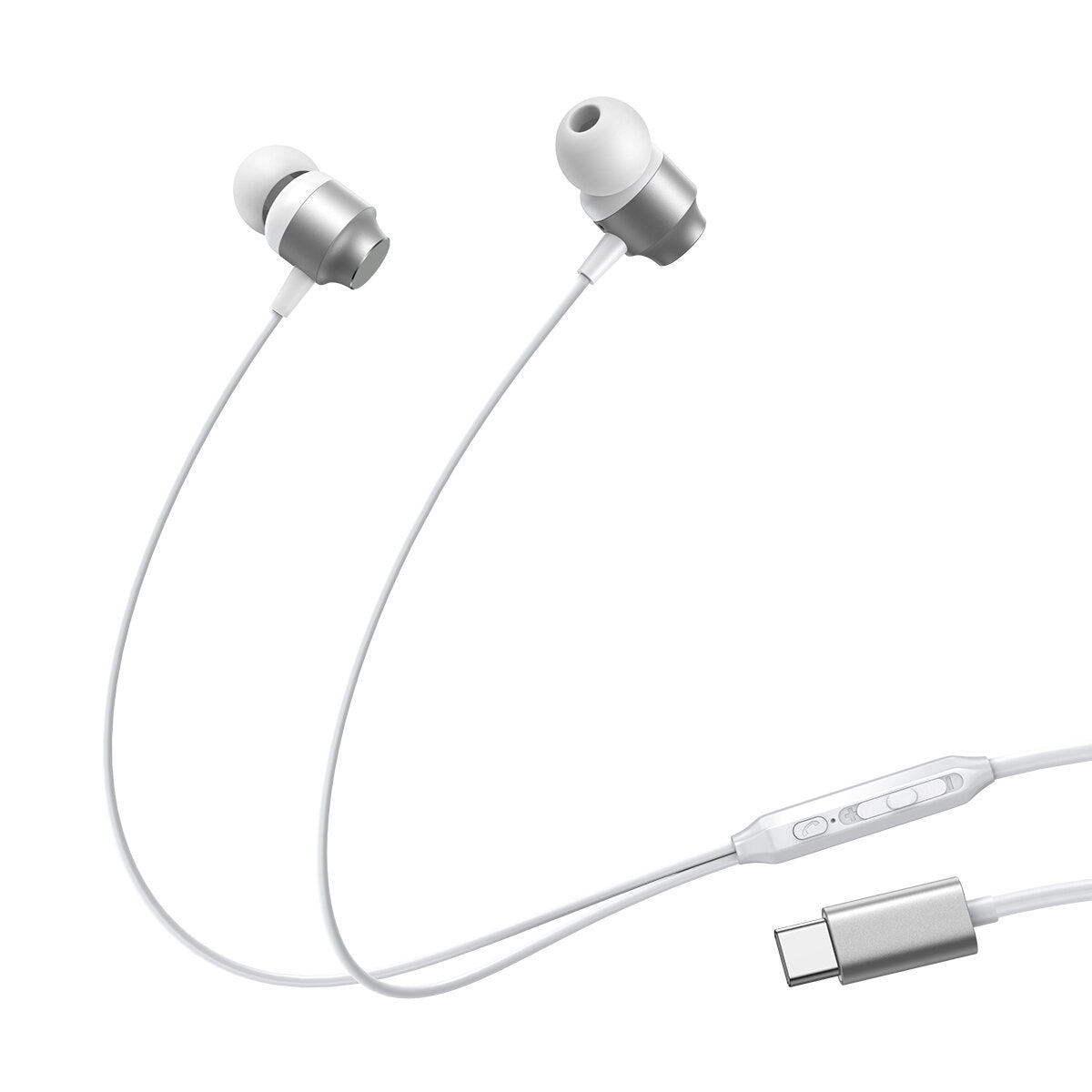 Joyroom JR-EC06 USB-C Handsfree Ακουστικά με Ενσωματωμένο Μικρόφωνο - Silver