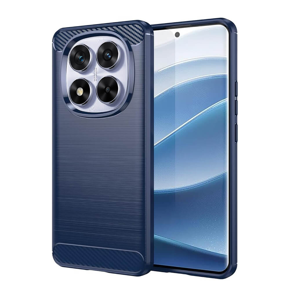 Techsuit Xiaomi Redmi Note 14 Pro 5G / Poco X7 Carbon Silicone Θήκη Σιλικόνης TPU - Blue