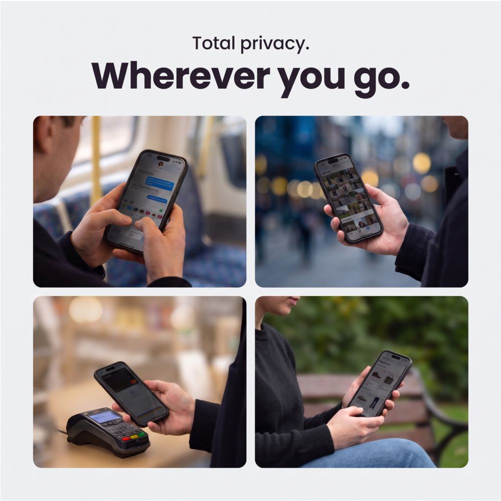 Tech-Protect iPhone 18 Pro - Σετ με 2 Full Screen Privacy Αντιχαρακτικά Γυαλιά Οθόνης με Οδηγό Τοποθέτησης - Quick Set Spy Plus - Privacy