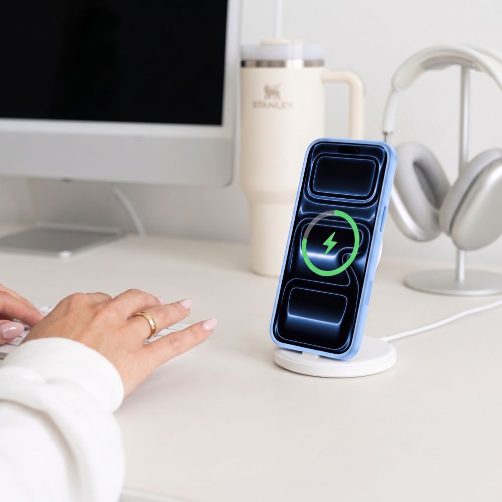 Tech-Protect iPhone 18 Pro / iPhone 17 Pro - Σκληρή Θήκη με Πλαίσιο Σιλικόνης και MagSafe - MagPeak MagSafe CC - Matte Light Blue