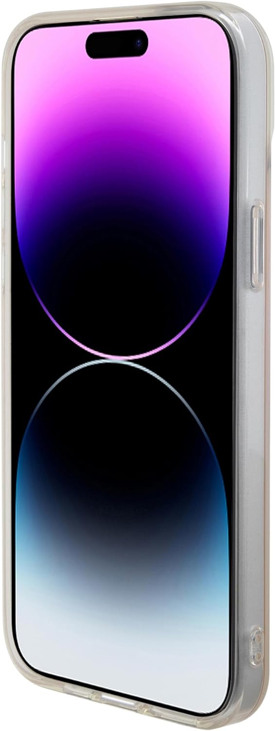 Guess iPhone 15 Pro IML Iridescent MagSafe Σκληρή Θήκη με Πλαίσιο Σιλικόνης και MagSafe - Pink - GUHMP15LHITSP