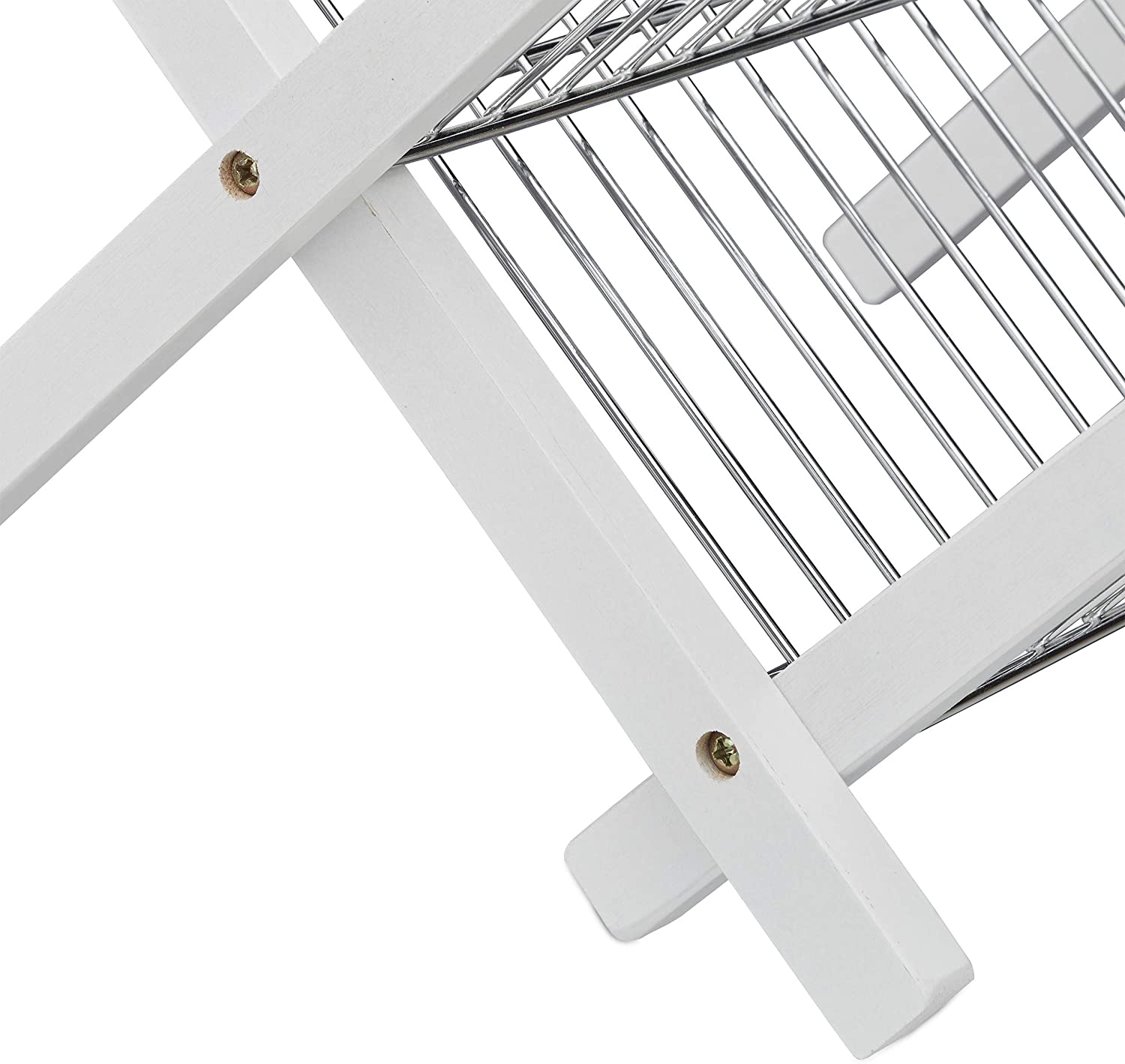 Relaxdays Στεγνωτήριο Πιάτων από Μπαμπού - White - 4052025232566