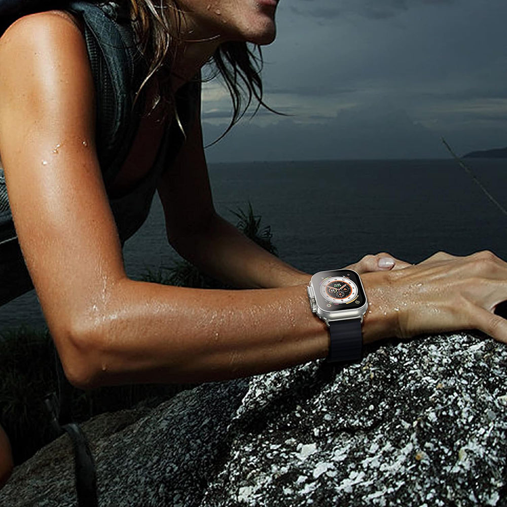 Techsuit Θήκη Apple Watch Ultra (1/2/3/4) - 49mm με Προστασία Οθόνης - Defense360 Pro - Black