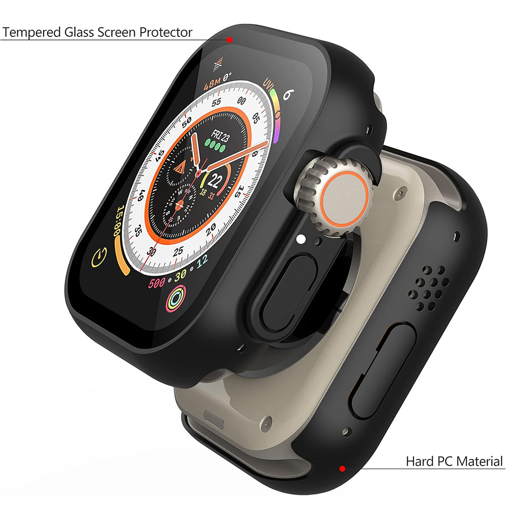 Techsuit Θήκη Apple Watch Ultra (1/2/3/4) - 49mm με Προστασία Οθόνης - Defense360 Pro - Black