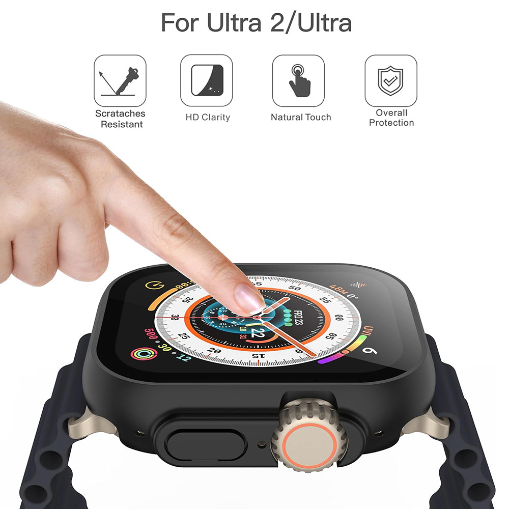 Techsuit Θήκη Apple Watch Ultra (1/2/3/4) - 49mm με Προστασία Οθόνης - Defense360 Pro - Black
