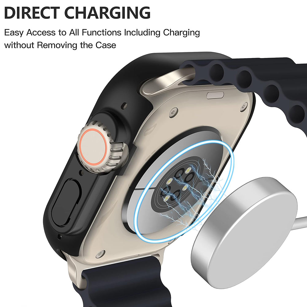 Techsuit Θήκη Apple Watch Ultra (1/2/3/4) - 49mm με Προστασία Οθόνης - Defense360 Pro - Black
